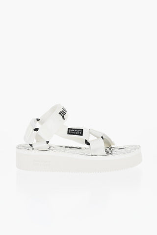 SUICOKE Sandali In Tessuto Logato