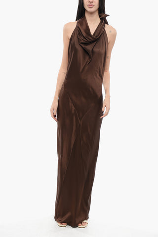 Wickelkleid aus Satin