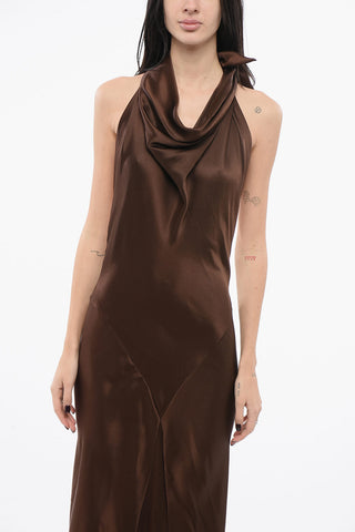 Wickelkleid aus Satin