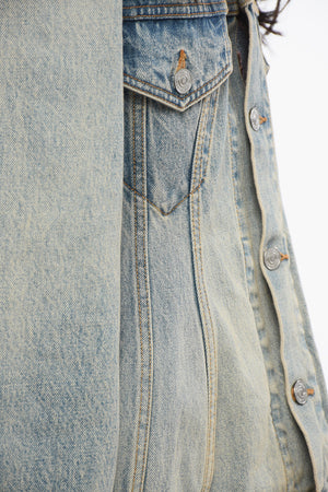 GARDE-ROBE Denim Jacket With Washed Effect