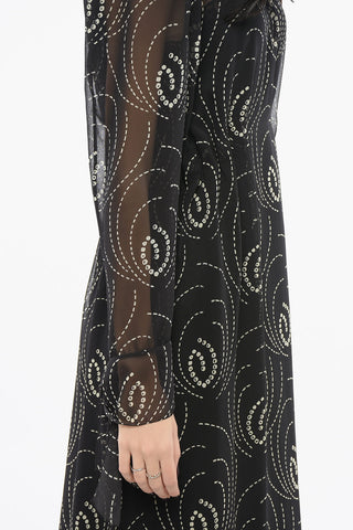 Georgette Dress with Retrò Print