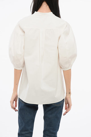 Camicia con Maniche 3/4 e Dettaglio da Allacciare