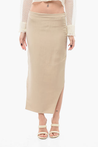 Asymmetric Silk Skirt