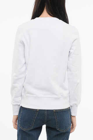 JEANS COUTURE Crew Neck MIRROR Sweatshirt with Lamè Logo