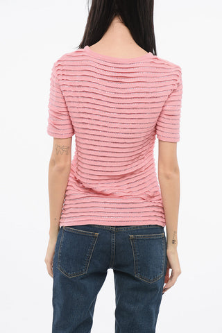 Gestreiftes T-Shirt mit Strass