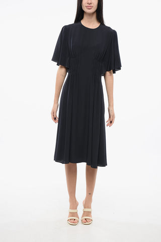 Crepe Pleated Dress
