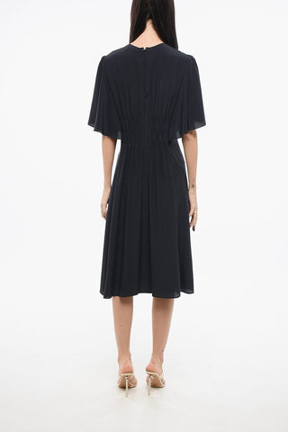 Crepe Pleated Dress