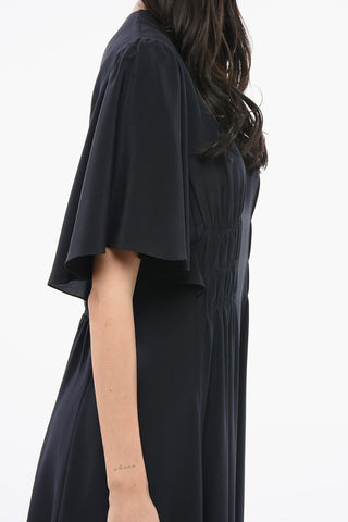 Crepe Pleated Dress