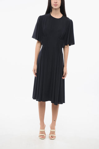Crepe Pleated Dress