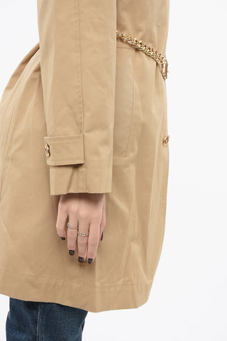 Trench in Cotone con Catena Dorata