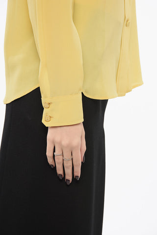Silk Crepe Shirt with Standard Collar