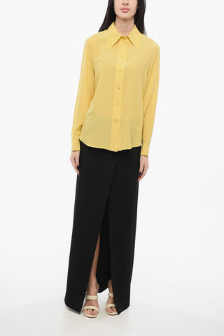 Silk Crepe Shirt with Standard Collar