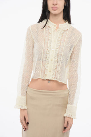 Blusa Crop in Pizzo