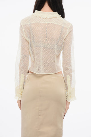 Blusa Crop in Pizzo