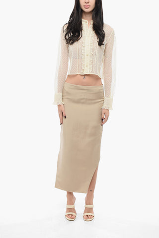 Blusa Crop in Pizzo