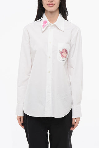 Poplin Shirt with Patchwork