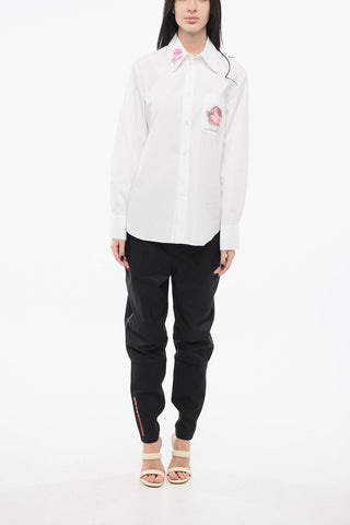 Poplin Shirt with Patchwork