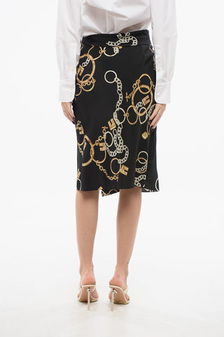 Silk Maxi Skirt with Bow Detail