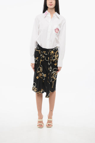 Silk Maxi Skirt with Bow Detail