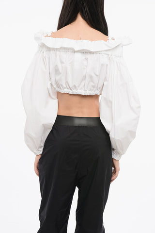 Striped Crop Top with Bow Detail