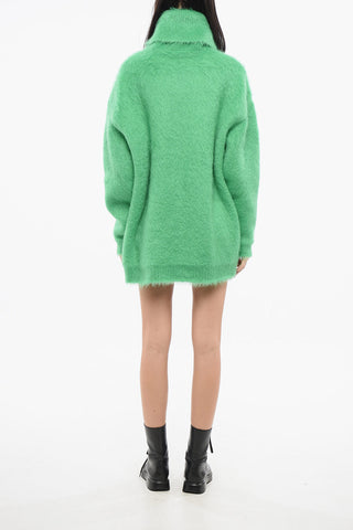 Pull-Dress in Misto Mohair con Design a Collo Alto