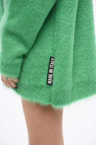 Pull-Dress in Misto Mohair con Design a Collo Alto