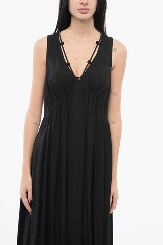 V-Neck Twill NEMESI Dress