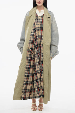 Layered Coat with Denim Jacket