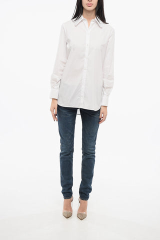 Oversized Blouse with Embroidered Collar