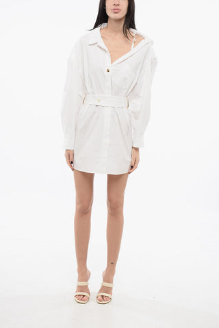 LES SCULPTURES Chemisier LA MINI ROBE con Spalla Scesa