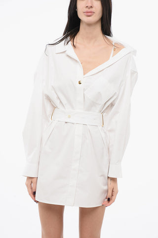LES SCULPTURES Chemisier LA MINI ROBE con Spalla Scesa