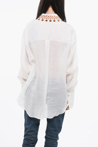 Embroidered Ramie Blouse