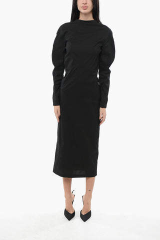 Taffeta V-neckline Dress