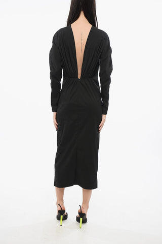 Taffeta V-neckline Dress