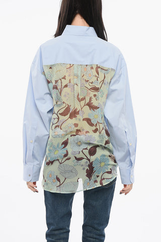 Oversized Blouse with Chiffon Detail