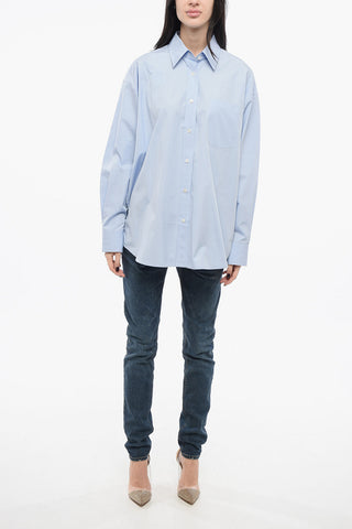 Oversized Blouse with Chiffon Detail