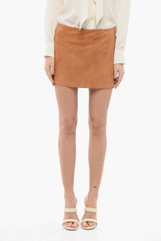 Suede Wrap Shorts