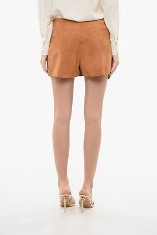 Suede Wrap Shorts