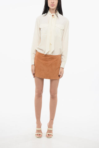 Suede Wrap Shorts