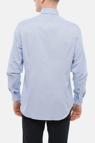 Two-Tone Striped Shirt with French Collar