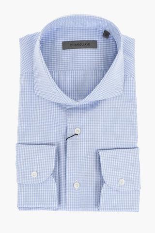 Camicia in Popeline di Cotone a Quadretti