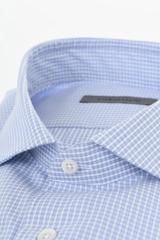 Camicia in Popeline di Cotone a Quadretti