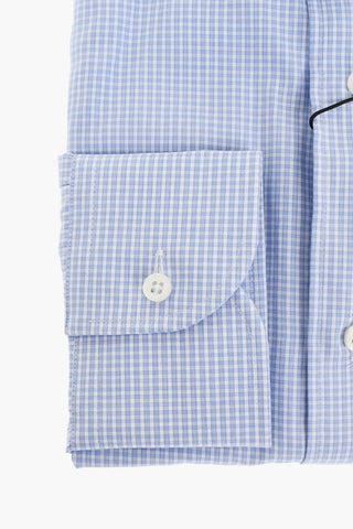 Camicia in Popeline di Cotone a Quadretti
