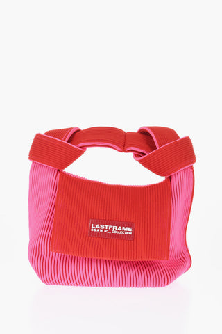 Bicolor Gerippte Tote-Bag
