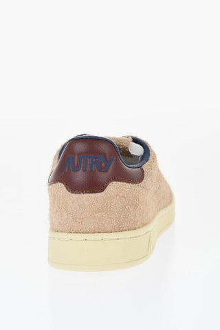 Suede Low-Top Sneakers with Contrast Sole