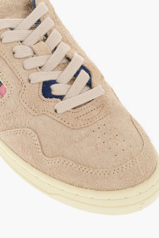 Suede Low-Top Sneakers with Contrast Sole