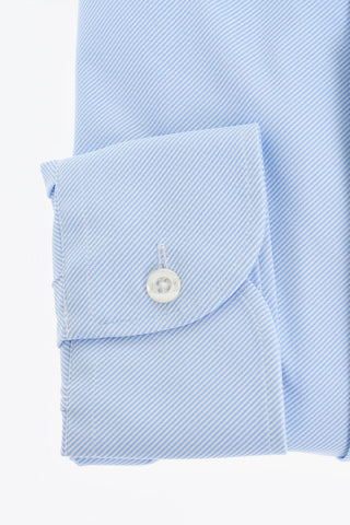 Striped Stretch Nylon Shirt with Spread Collar