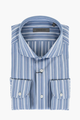 Camicia in Popeline di Cotone a Righe Balanced