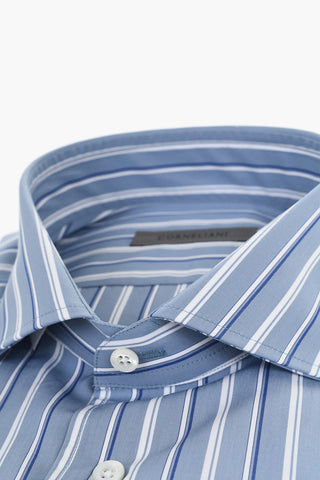 Camicia in Popeline di Cotone a Righe Balanced