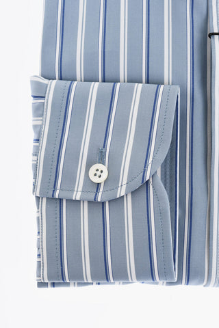Camicia in Popeline di Cotone a Righe Balanced